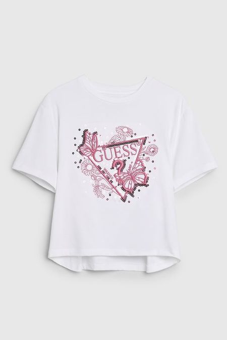 Футболка хлопковая с принтом Guess