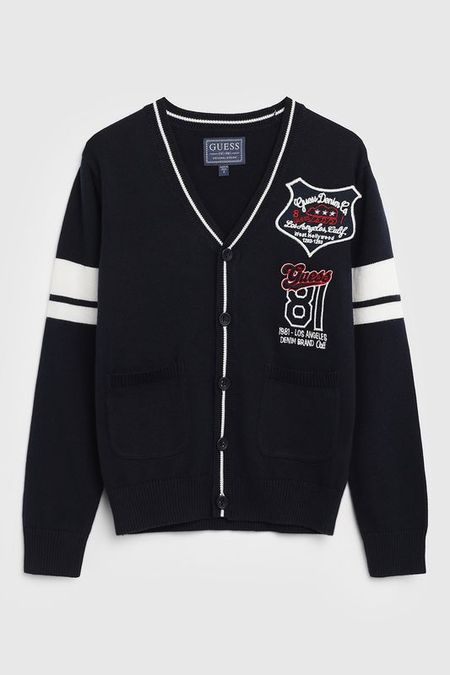 Кардиган хлопковый с принтом Guess