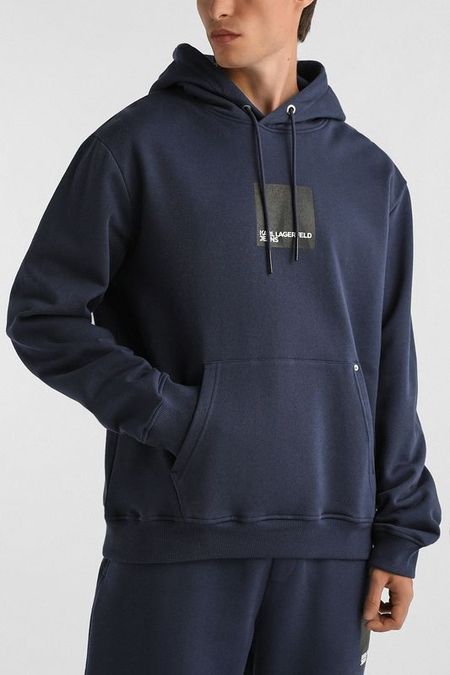 Худи хлопковое с карманом Karl Lagerfeld Jeans