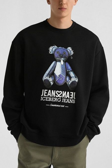 Свитшот хлопковый с принтом Iceberg Jeans