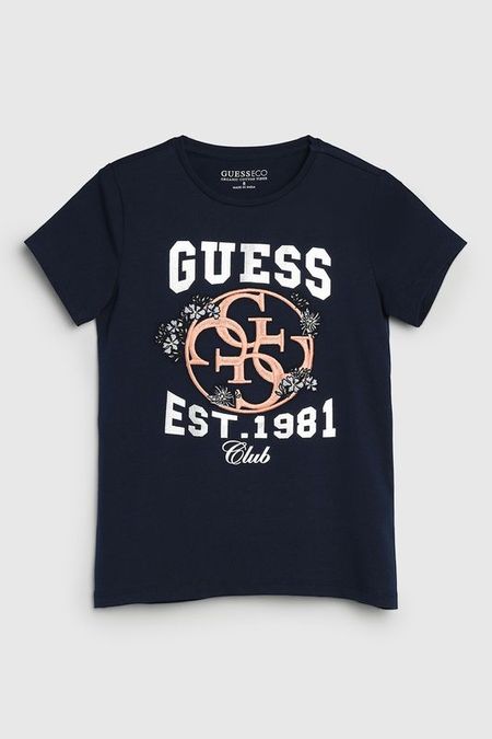 Футболка хлопковая с принтом Guess