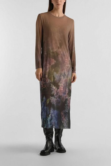 Платье макси с принтом Сирень ARTOGRAPH