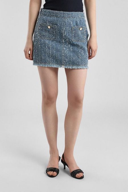 Юбка твидовая с карманами Guess