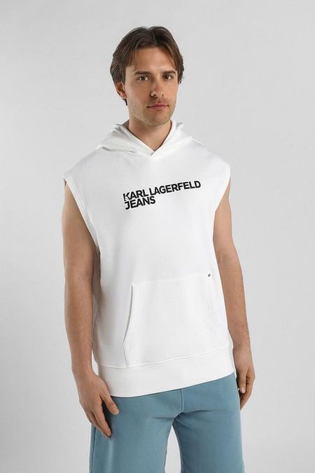Худи хлопковое без рукавов Karl Lagerfeld Jeans