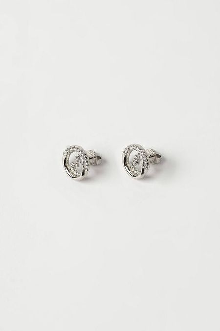 Серьги-пусеты с кристаллами Guess