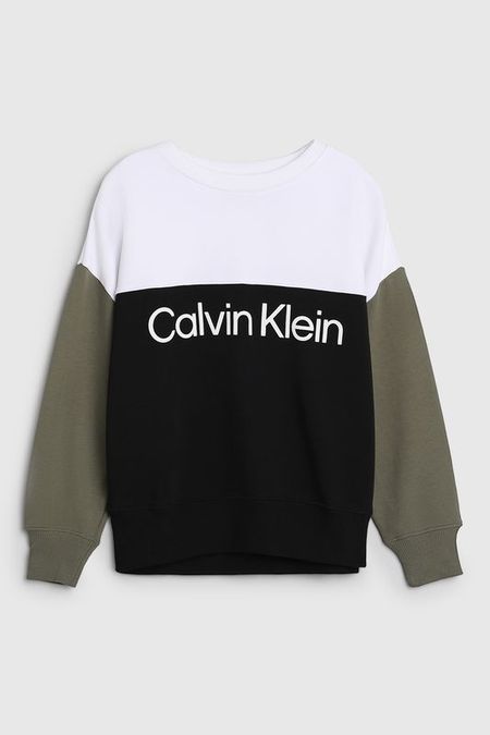 Свитшот хлопковый с логотипом Calvin Klein Jeans