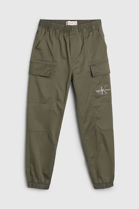 Брюки хлопковые с эластичными деталями Calvin Klein Jeans
