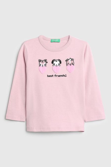 Лонгслив с принтом Benetton