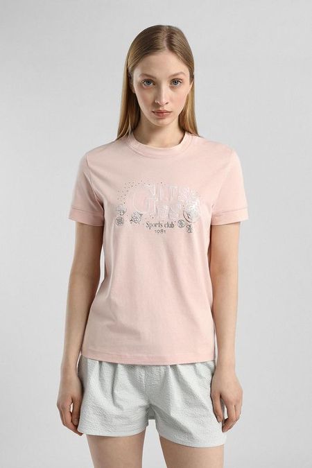 Футболка хлопковая с логотипом Guess