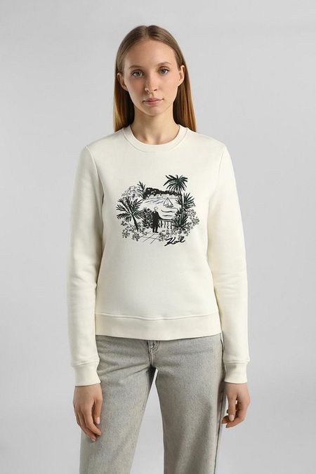 Свитшот хлопковый с принтом Karl Lagerfeld