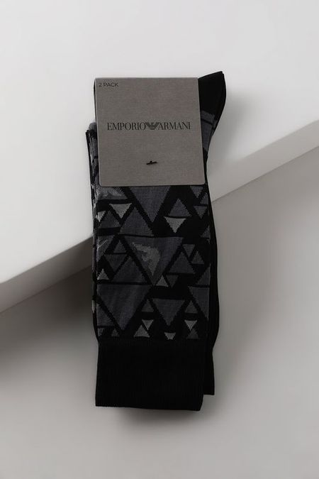 Набор из двух пар классических хлопоквых носков EMPORIO ARMANI