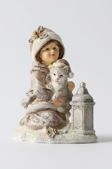 Новогоднее украшение Девочка с котенком ErichKrause Decor