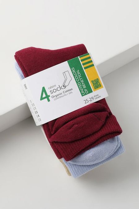 Набор из 4 пар хлопковых носков Benetton Undercolors