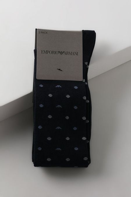 Набор из двух пар удлинённых хлопоквых носков EMPORIO ARMANI