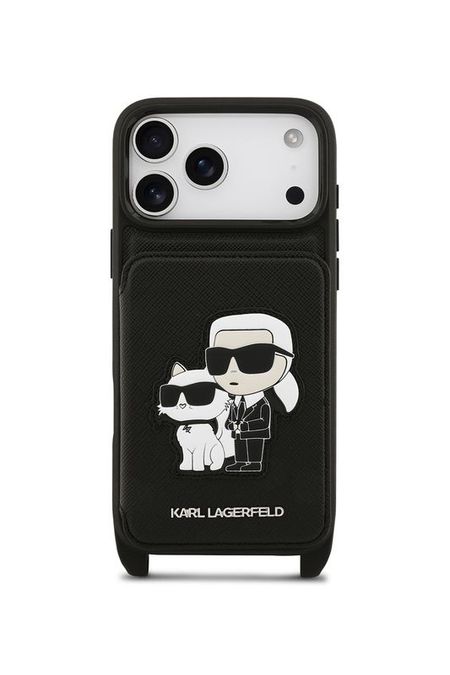 Чехол для iPhone 17 Pro с картхолдером Karl Lagerfeld