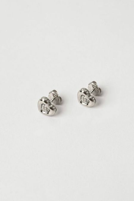 Серьги-пусеты с кристаллами Guess