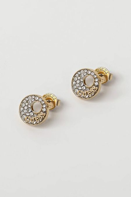 Серьги-пусеты с кристаллами Guess