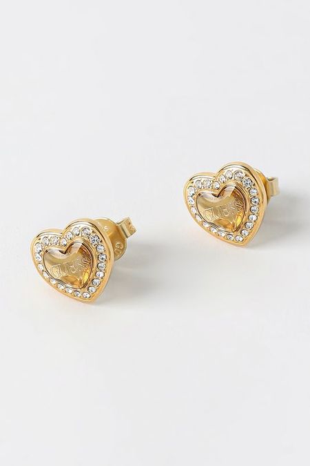 Серьги-пусеты с кристаллами Guess