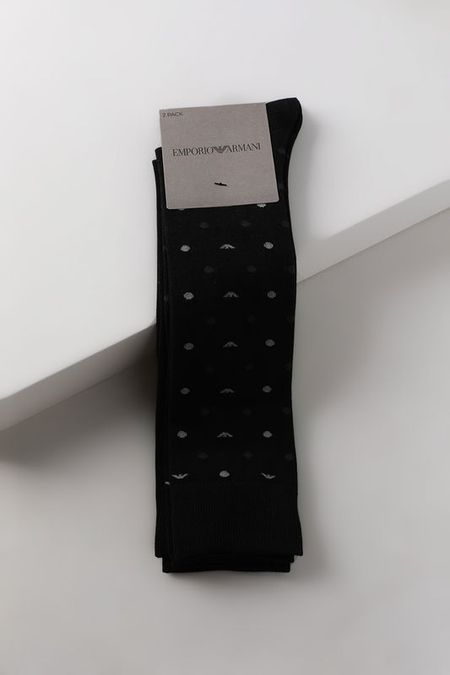 Набор из двух пар удлинённых хлопоквых носков EMPORIO ARMANI