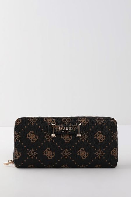 Кошелек на молнии с принтом Guess