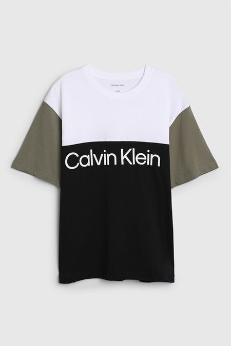Футболка хлопковая с логотипом Calvin Klein Jeans