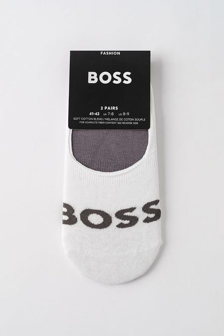 Набор из 2 пар хлопковых подследников с логотипом BOSS