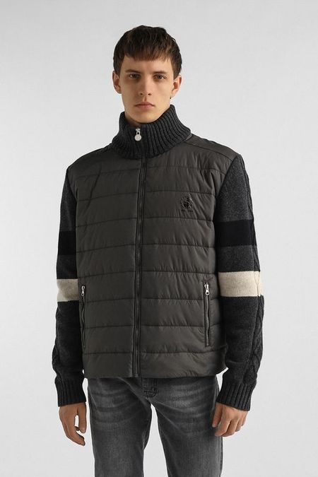 Куртка комбинированная с воротником стойкой Iceberg Jeans