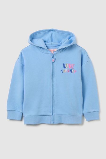Толстовка хлопковая на молнии с капюшоном LOVE THERAPY