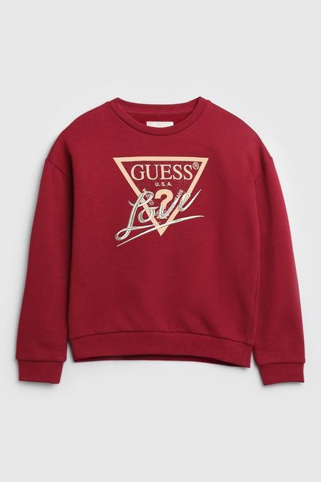 Свитшот хлопковый с логотипом Guess