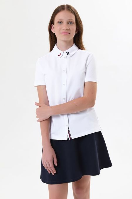 Блуза хлопковая с коротким рукавом Junior Republic