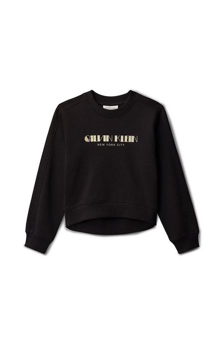 Свитшот хлопковый с логотипом Calvin Klein Jeans