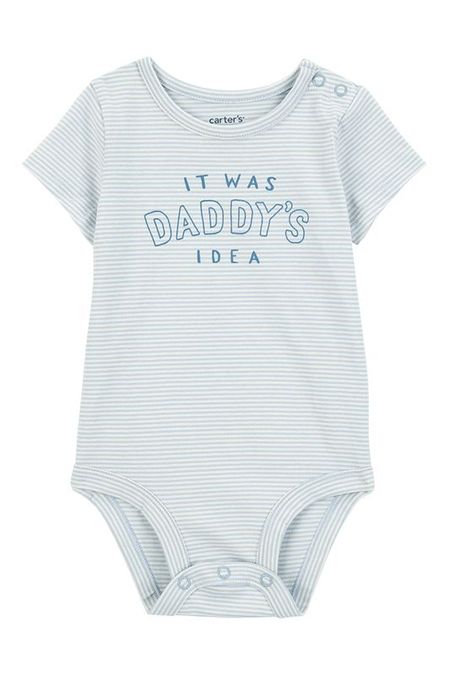 Боди хлопковое с надписью Carter's