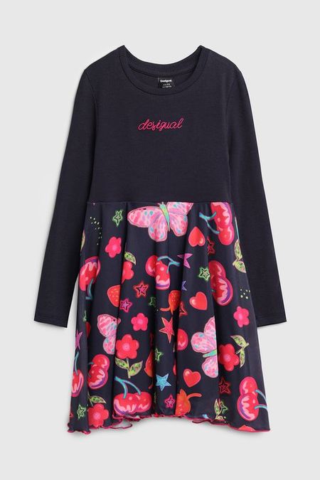 Платье хлопковое с расклешенной юбкой Desigual