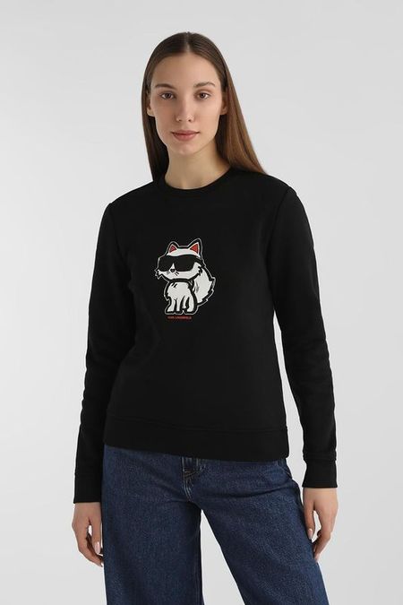 Свитшот хлопковый с логотипом Karl Lagerfeld