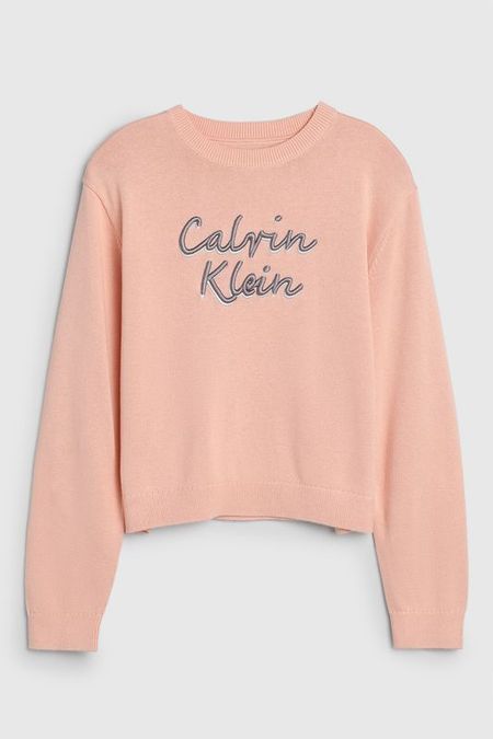 Джемпер хлопковый с логотипом Calvin Klein Jeans