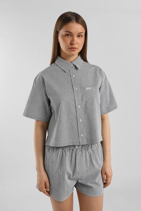 Рубашка хлопковая укороченного кроя Guess Jeans