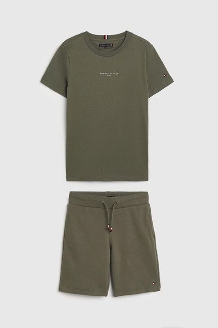 Комплект хлопковый из футболки и шорт Tommy Hilfiger