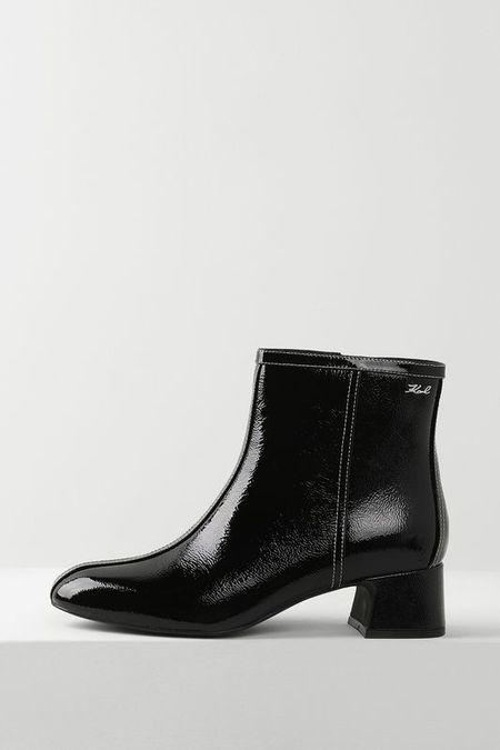 Ботильоны из лаковой кожи Karl Lagerfeld