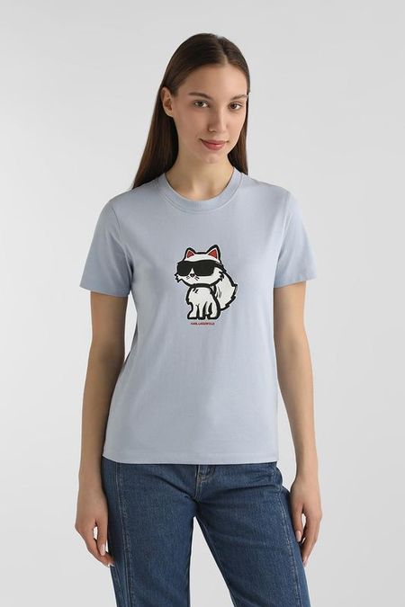Футболка хлопковая с логотипом Karl Lagerfeld