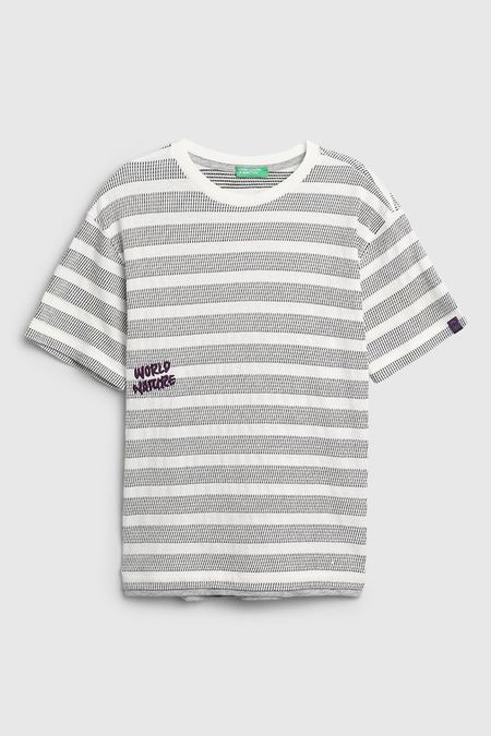 Футболка хлопковая в полоску Benetton