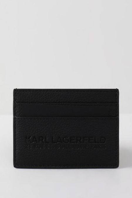 Картхолдер кожаный с тиснением логотипа rue st guillaume Karl Lagerfeld