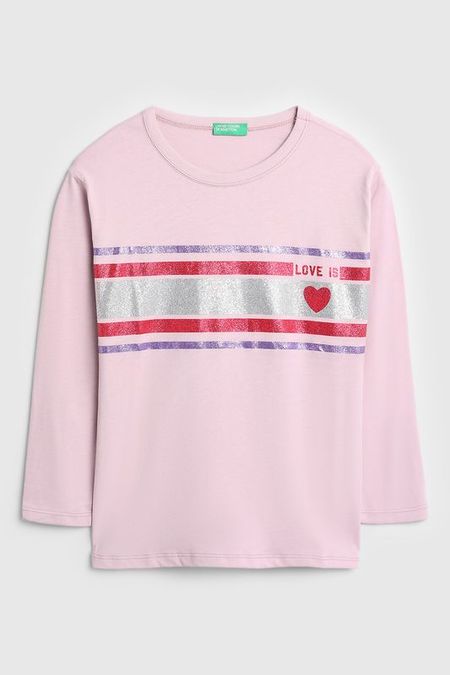 Лонгслив с контрастной отделкой Benetton