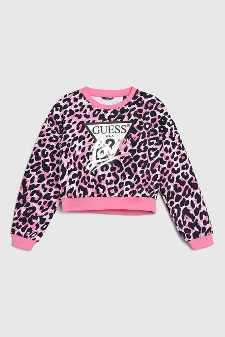Свитшот хлопковый с принтом Guess