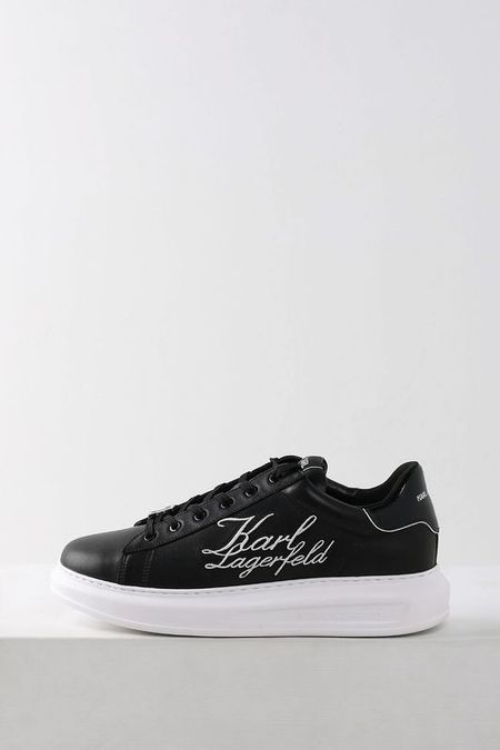 Кеды кожаные с логотипом Karl Lagerfeld