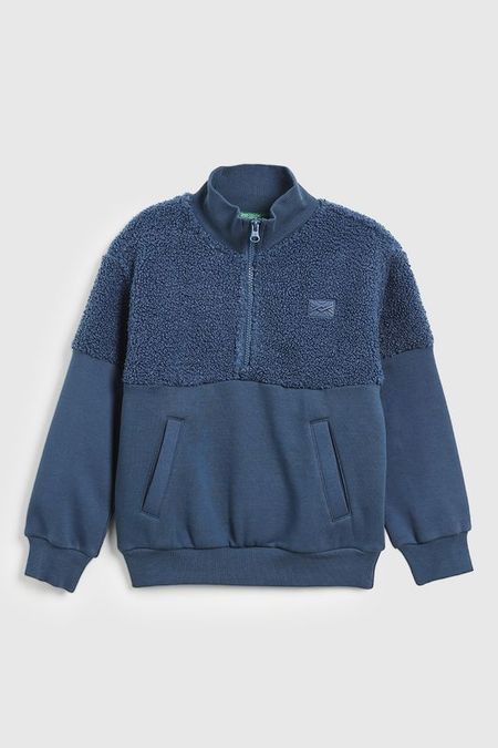 Толстовка с воротником на молнии Benetton