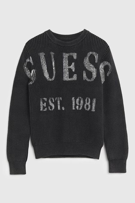 Джемпер хлопковый с логотипом Guess