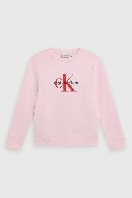 Свитшот хлопковый с логотипом Calvin Klein Jeans