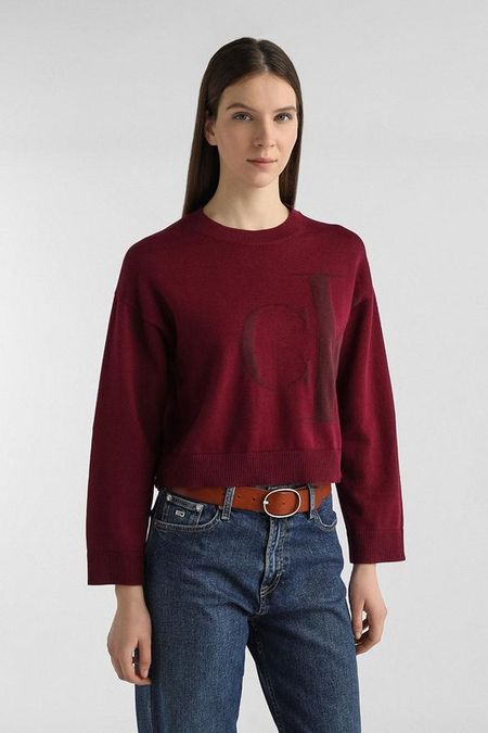 Джемпер хлопковый укороченный Calvin Klein Jeans