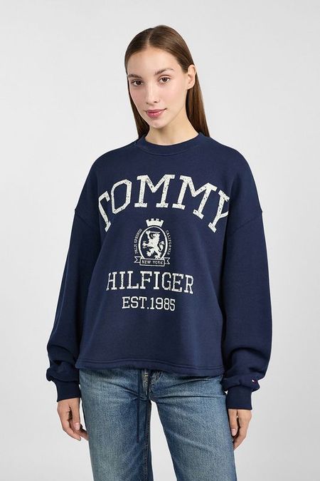 Свитшот хлопковый с логотипом Tommy Hilfiger