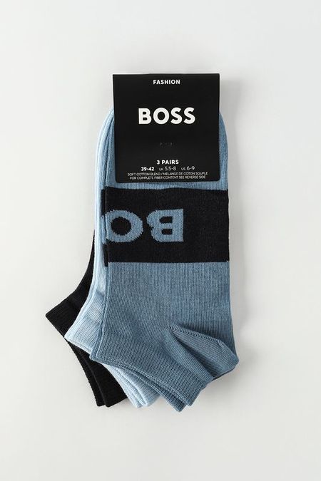 Набор из 3 пар коротких хлопковых носков BOSS